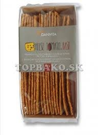 Danvita pšeničný plochý křehký chléb se sýrem, rajčaty a bazalkou  130 g